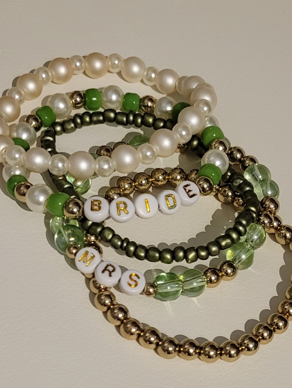 Hand Crafted Stretch Beaded Bracelet Set of 5
